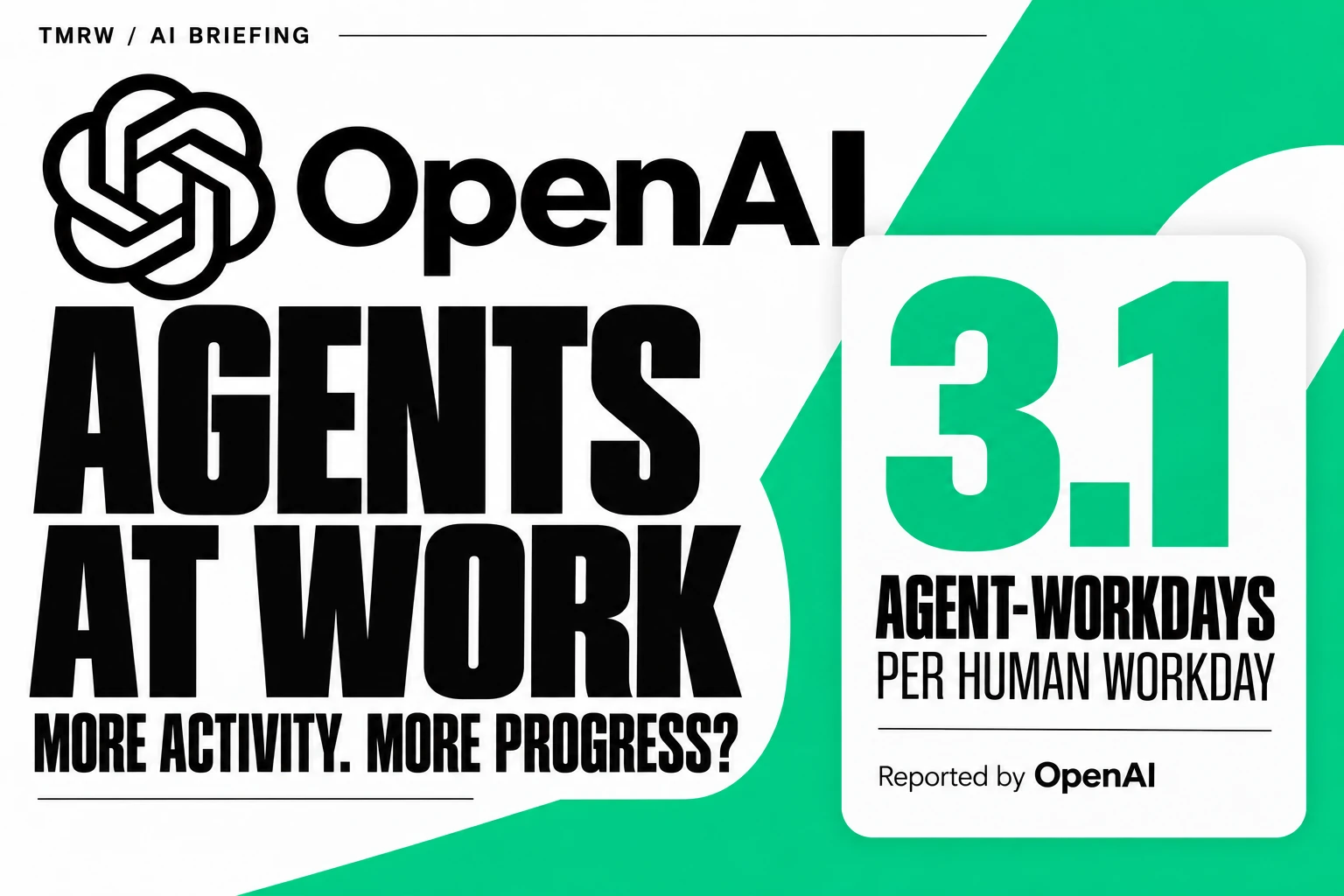 OpenAI is running more agent work than human work. What does that prove?