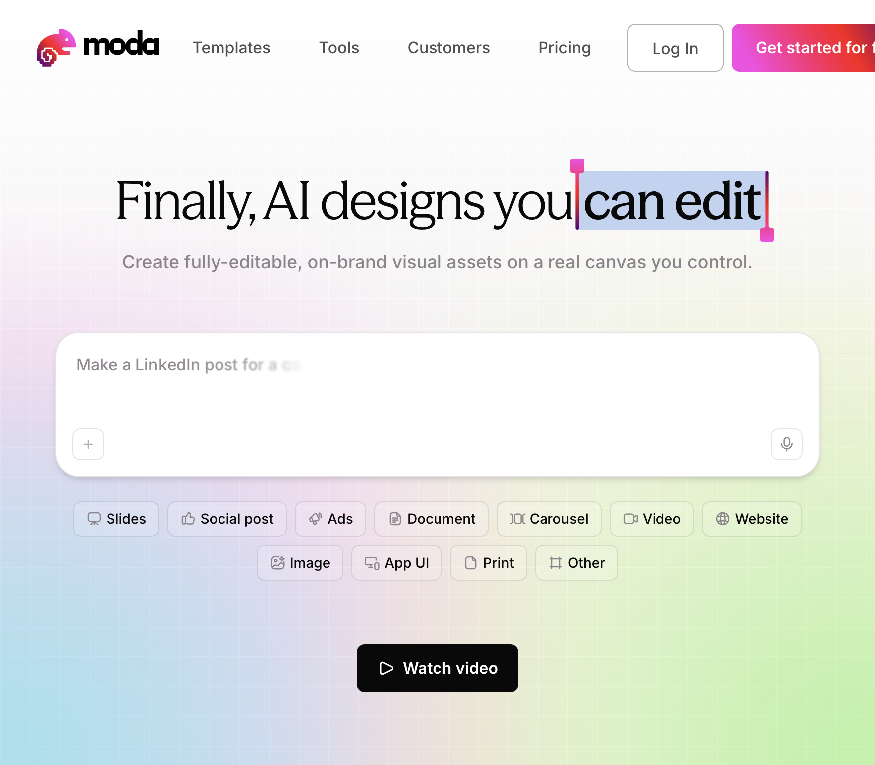 Moda screenshot