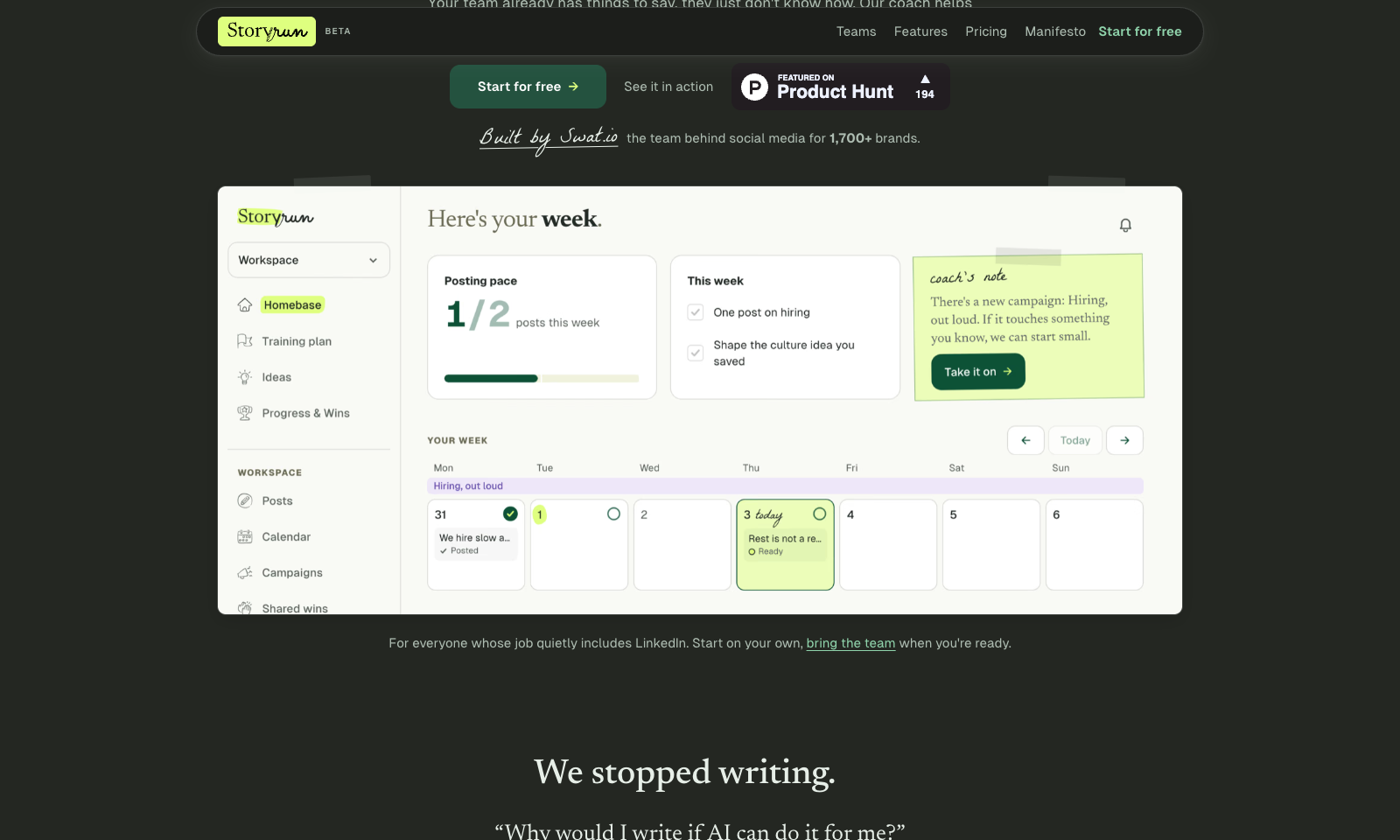 thestory.run screenshot